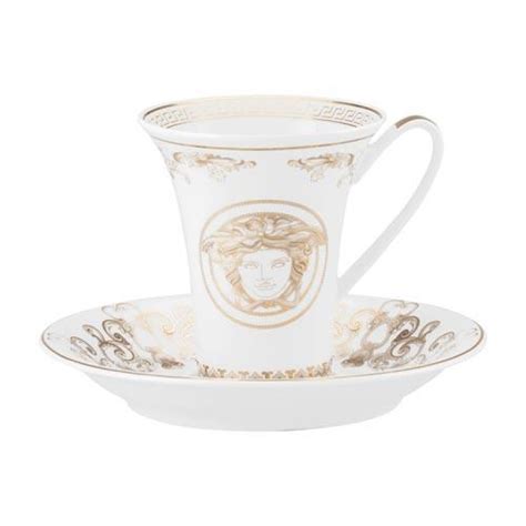 rosenthal versace 'medusa gala espresso mocca cup 0.09 l|Medusa Gala Medusa Gala Gold Espresso/Mocha cup & saucer.